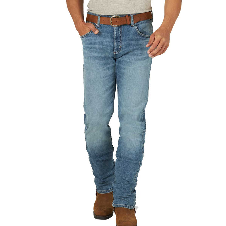 Wrangler Men's Retro Slim Fit Straight Leg Green Jeans