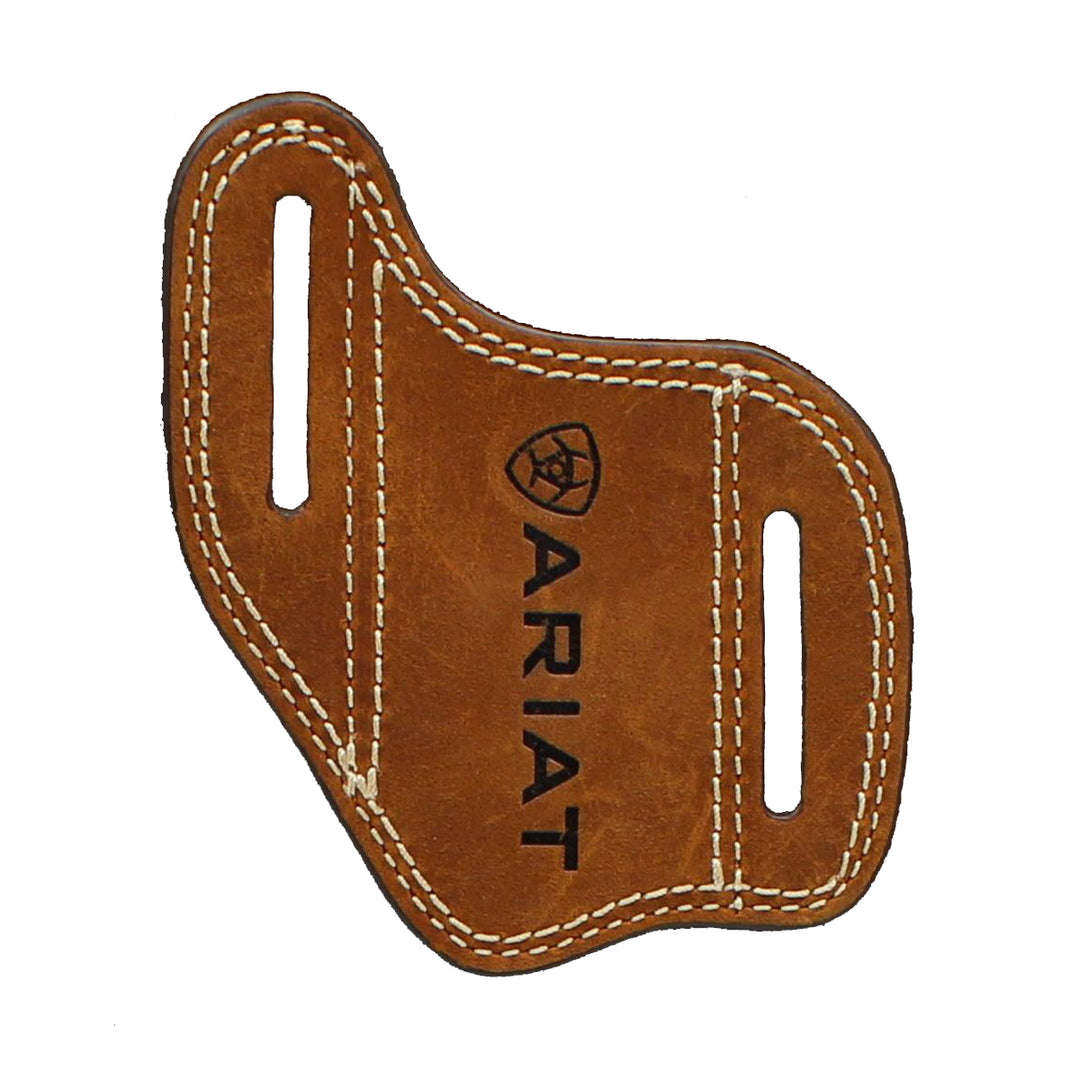 M & F Western Ariat Embossed Logo Leather Knife Case