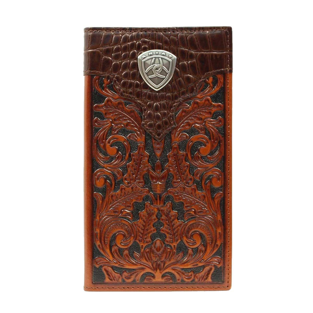 Ariat Men's Oak Embossed Rodeo Leather Wallet