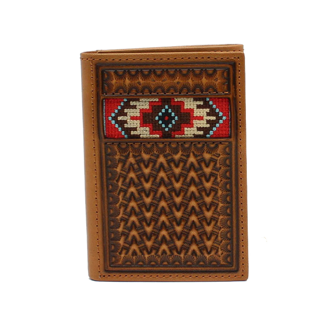 M & F Western Ariat Multi-Color Embroidered Tifold Wallet