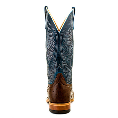 Women's Anderson Bean Denim Blue Full Quill Ostrich Western Boots  *Exclusive Style - The Boot Store