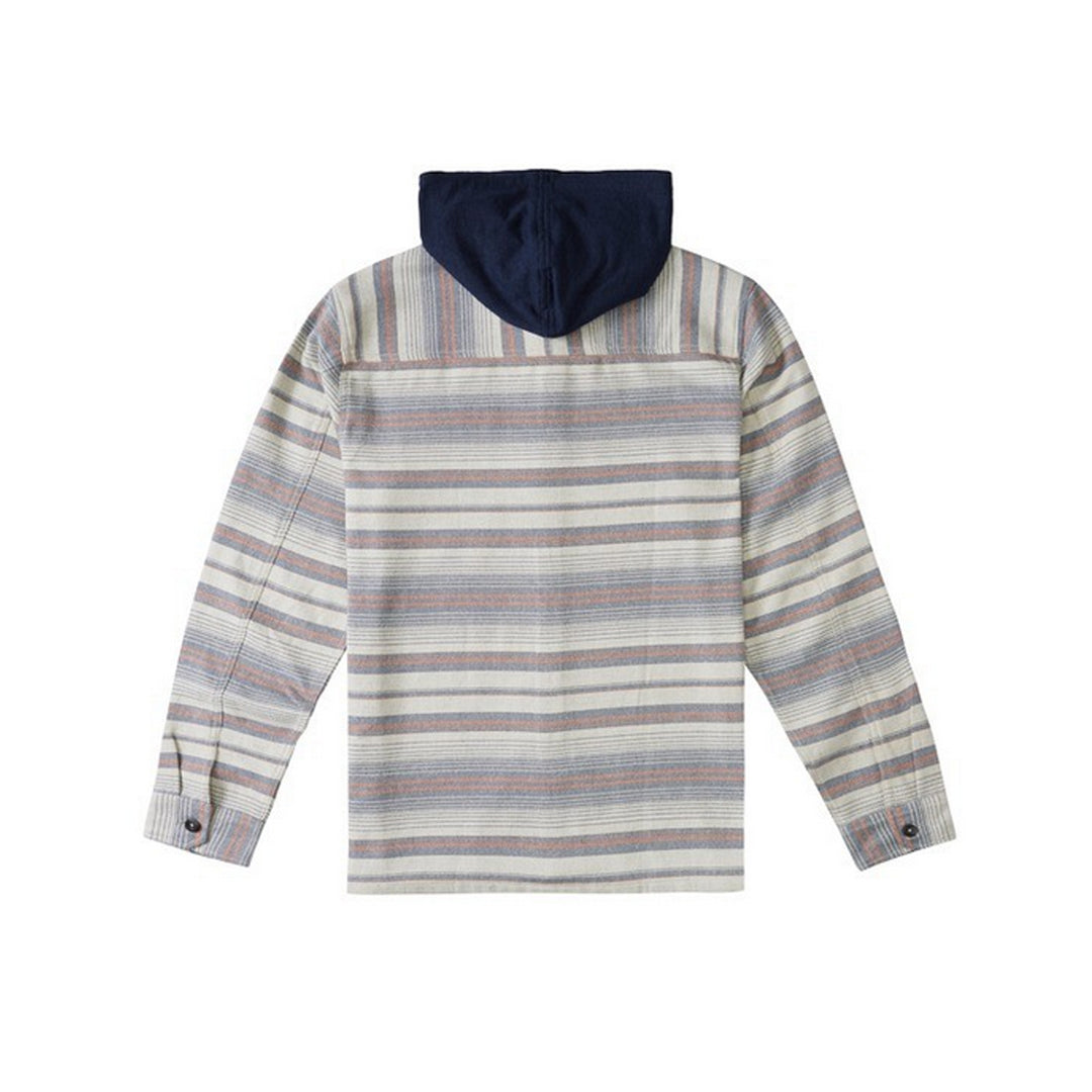 Billabong Men's Baja Hooded Flannel Long Sleeve Shirt - Chino