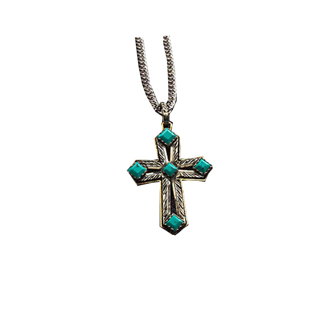 Turquoise Cross Necklace – Rockin' M Silver