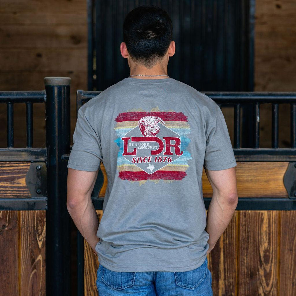 
                  
                    Lazy J Ranch Hereford Conquest Short Sleeve Stone Grey T-Shirt-
                  
                