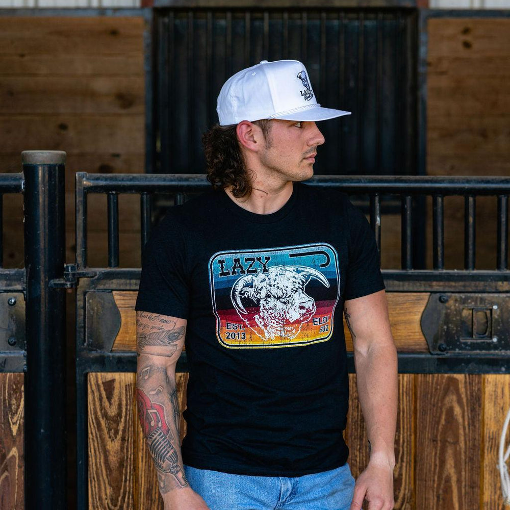 
                  
                    Lazy J Ranch Serape Elevation Short Sleeve T-Shirt - Heather Black-Lazy J Ranch Wear
                  
                