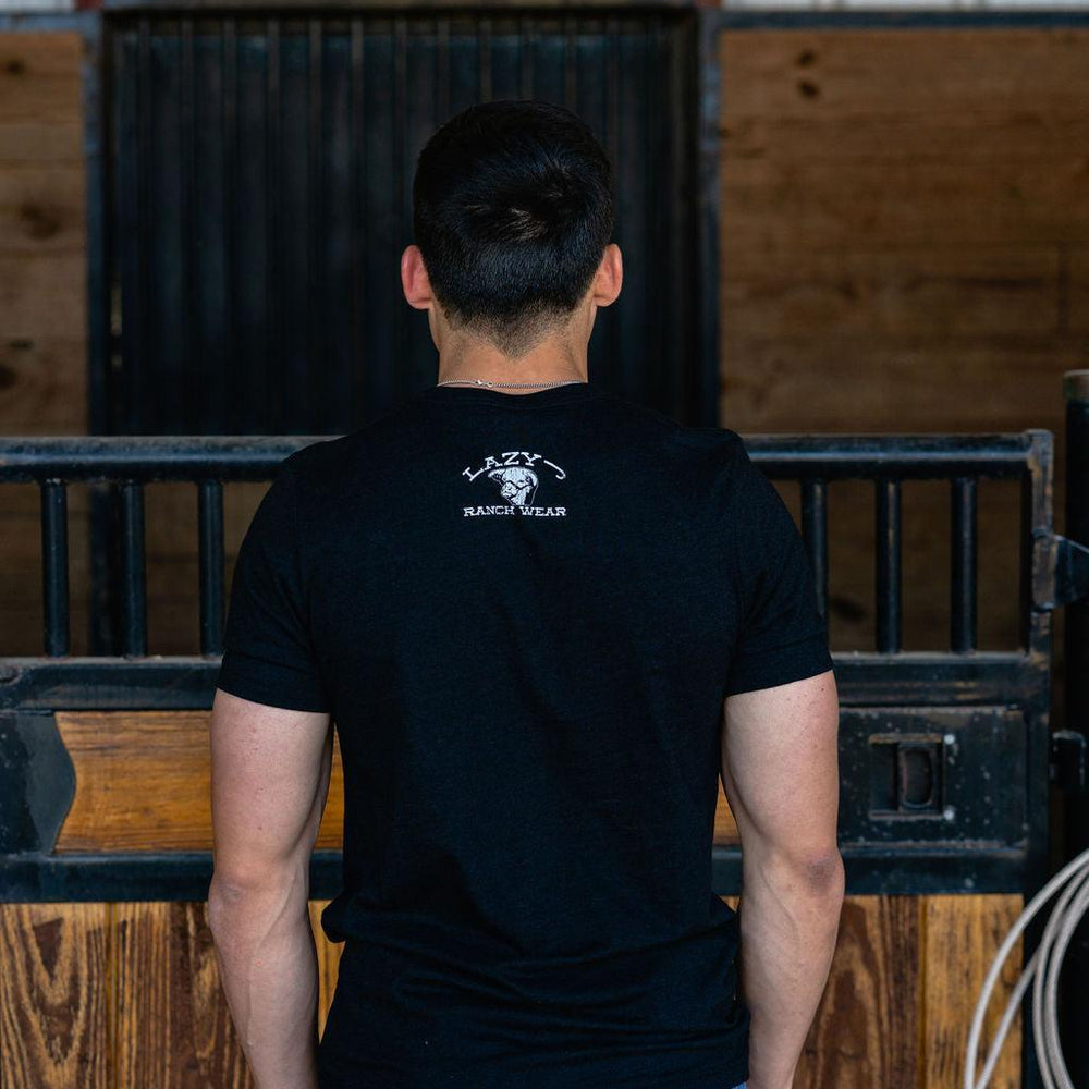 
                  
                    Lazy J Ranch Serape Elevation Short Sleeve T-Shirt - Heather Black-Lazy J Ranch Wear
                  
                