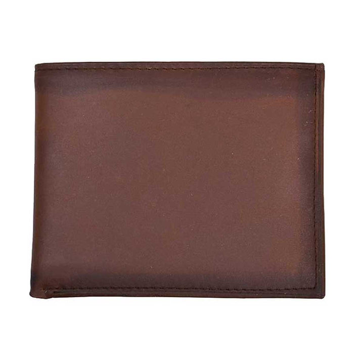 M & F Western 3D Distressed Leather Flip-fold Wallet