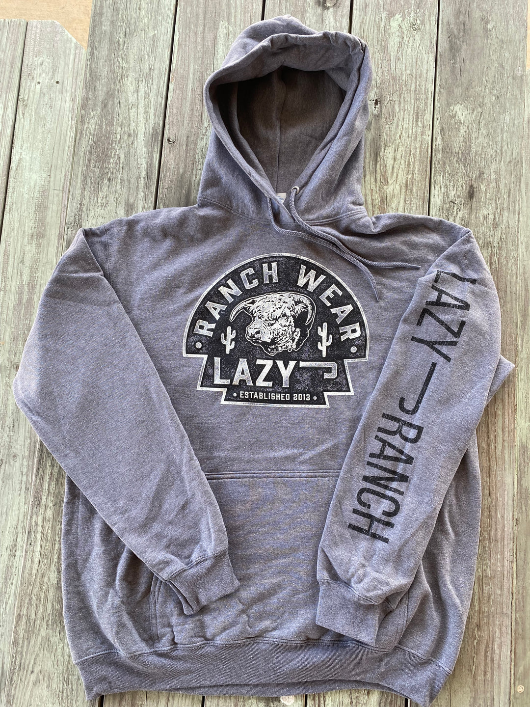 Lazy J Ranch Wear Unisex Arrowhead Hoodie - Graphite Heather – Lazy J ...