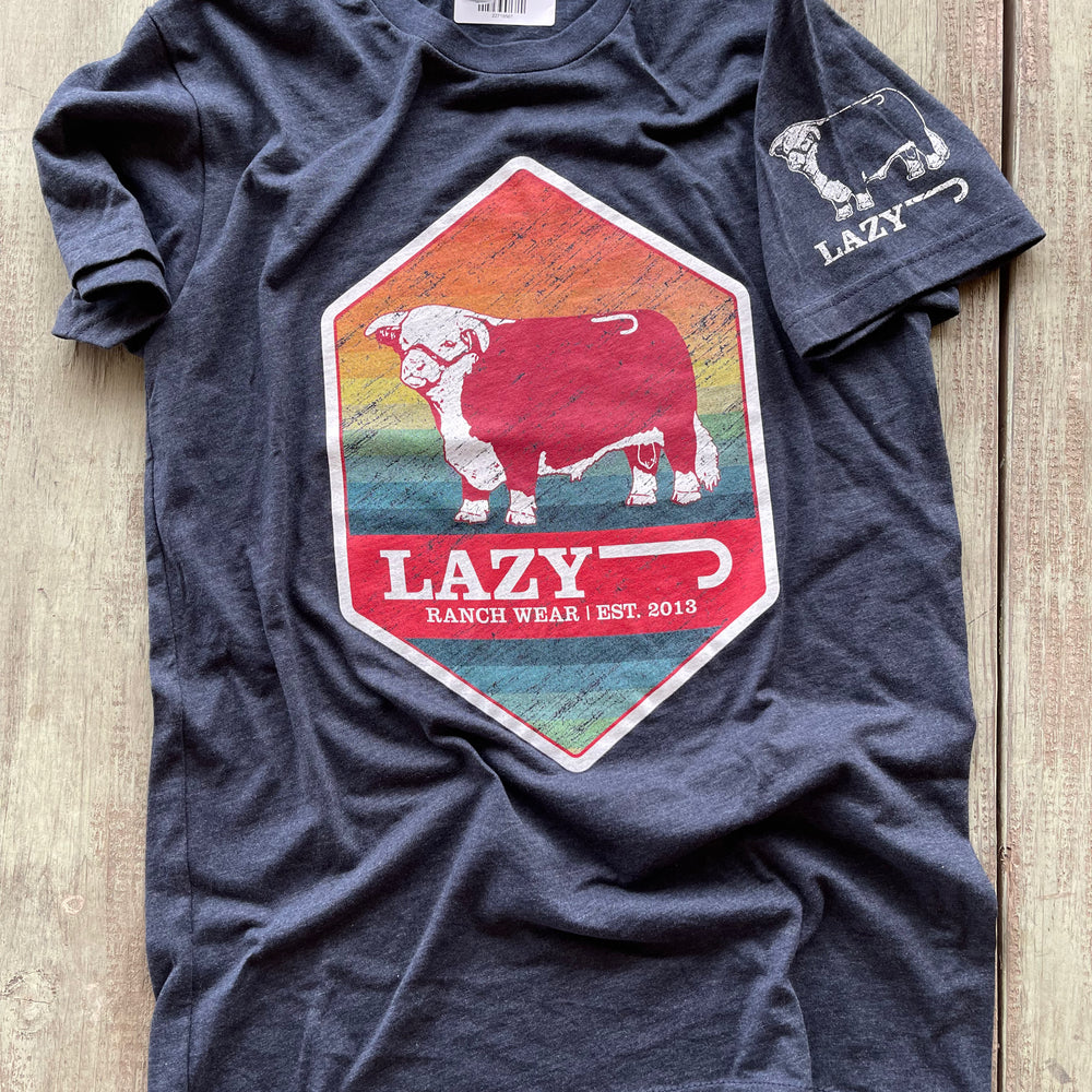 
                  
                    Lazy J Ranch Rain Hereford T-Shirt - Navy-Lazy J Ranch Wear
                  
                