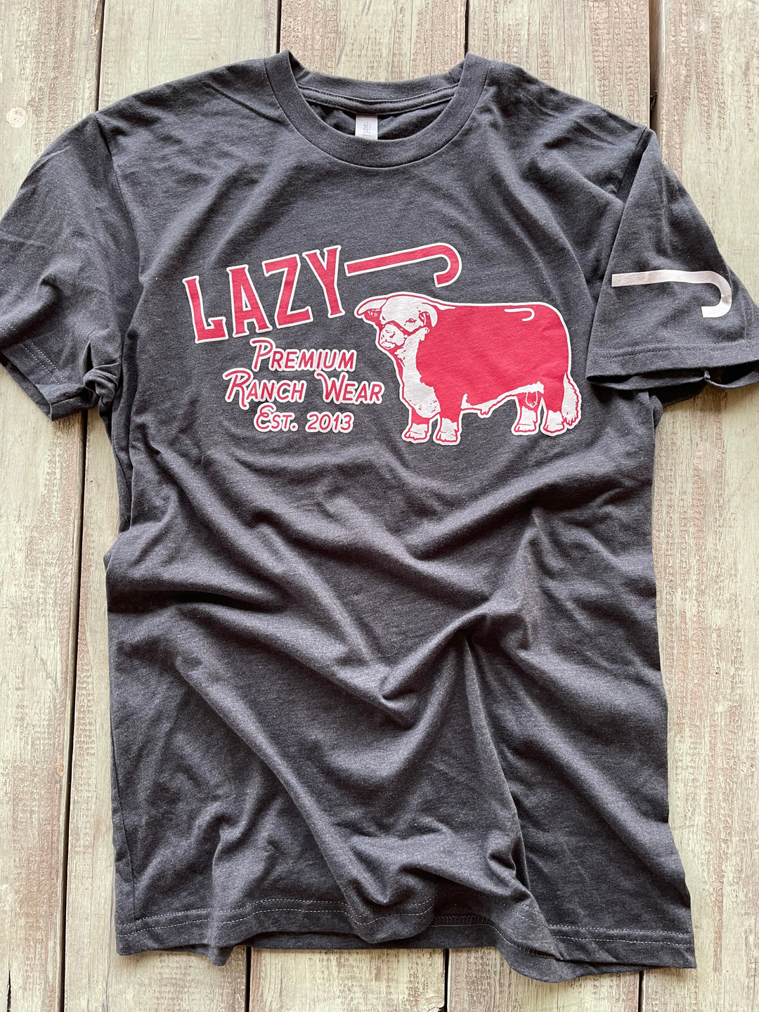 Lazy J Ranch Wear Premium Ranch Wear Charcoal T-Shirt