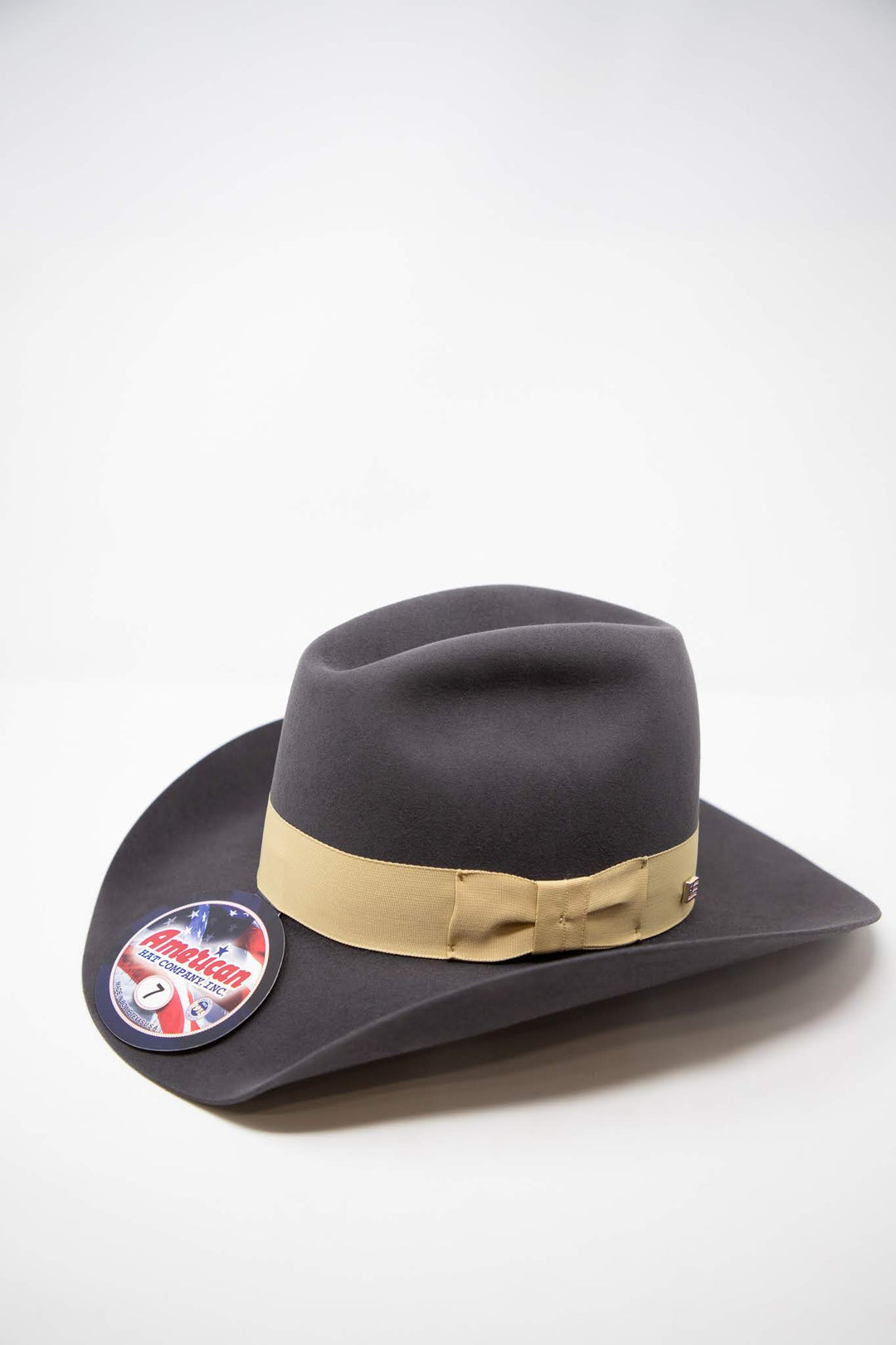 American Hat Co. 7x Steel Buckskin Ribbon Felt Hat