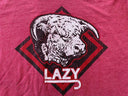 Lazy J Ranch Red Diamond Hereford Short Sleeve T-Shirt - Burgundy-