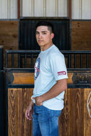 Lazy J Ranch Tejas Americas Short Sleeve T-Shirt - Light Blue-