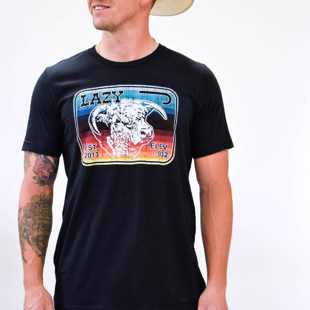 
                  
                    Lazy J Ranch Serape Elevation Short Sleeve T-Shirt - Heather Black-Lazy J Ranch Wear
                  
                