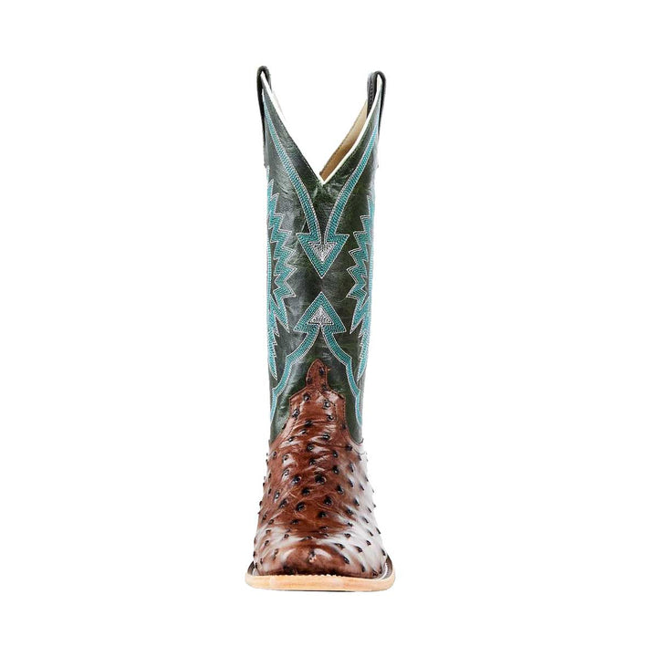 Macie Bean Women's Top Hand Kango Tobacco Full Quill Ostrich Boots