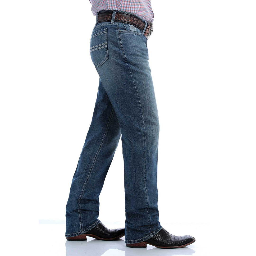 Cinch Men's Silver Label Performance Stretch Slim Straight Jeans - Medium Stone