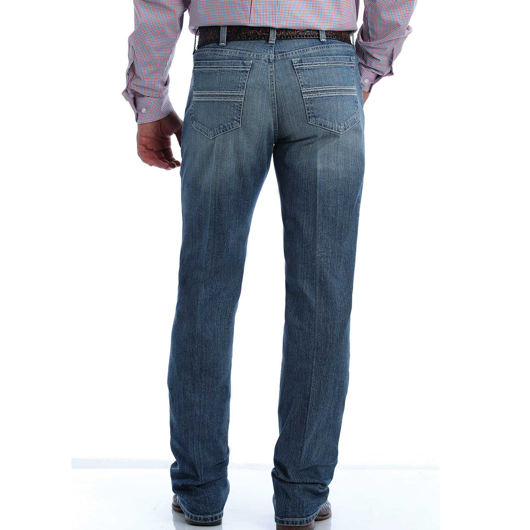 Cinch Men's Silver Label Performance Stretch Slim Straight Jeans - Medium Stone