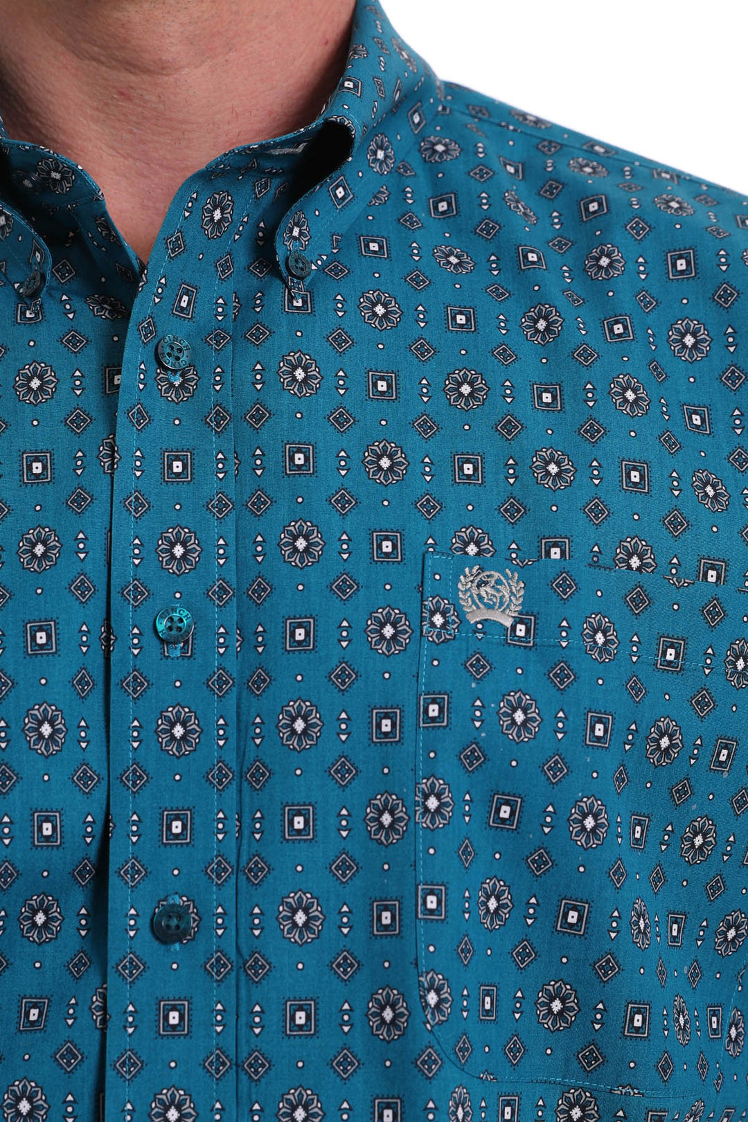 Cinch Men's Print Button Up Long Sleeve Shirt