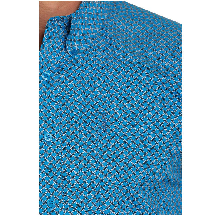 Cinch Men's Modern Fit Button-Down Long Sleeve Shirt - Blue Navy