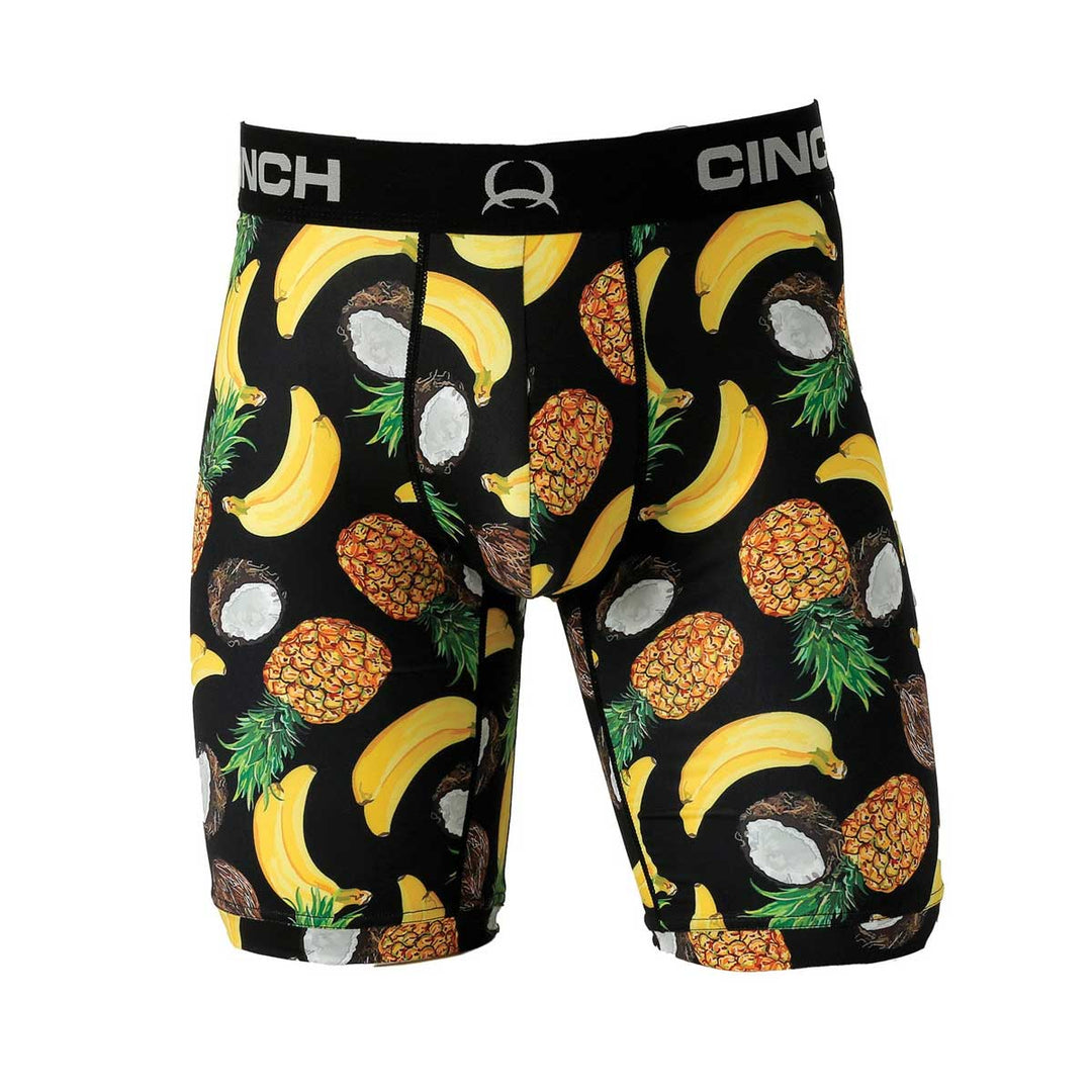 Cinch Men's 9" Pineapple Boxer Briefs - Black