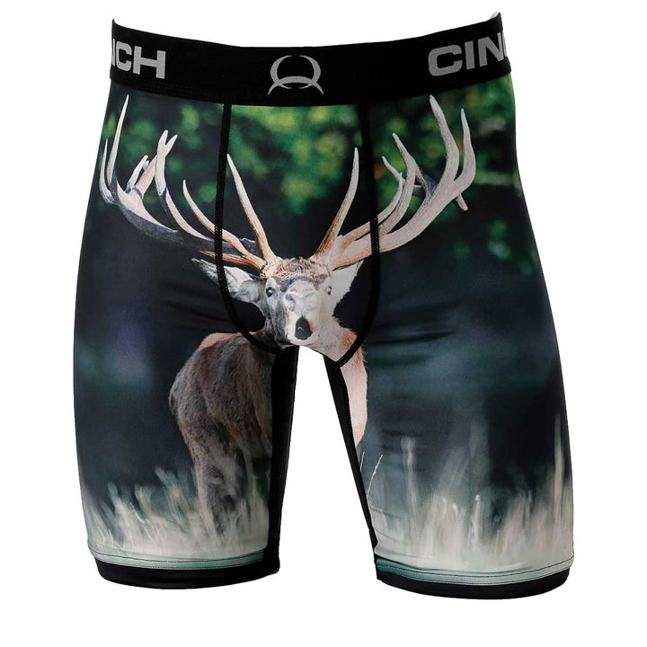 Cinch Jeans Men's Bugling Elk Print "9" Boxer Briefs