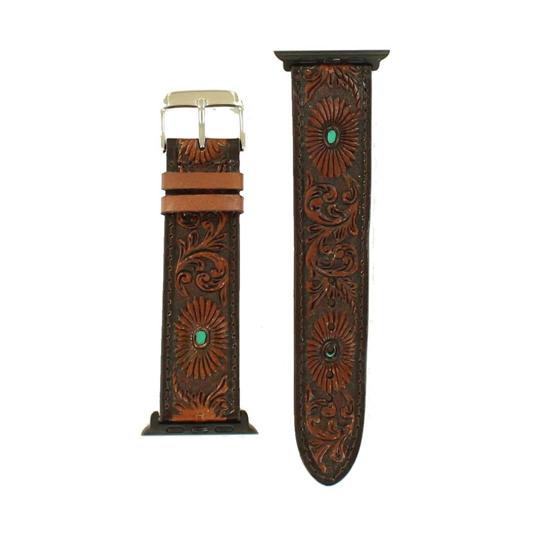 Nocona Men's Floral Turquoise iWatch Band