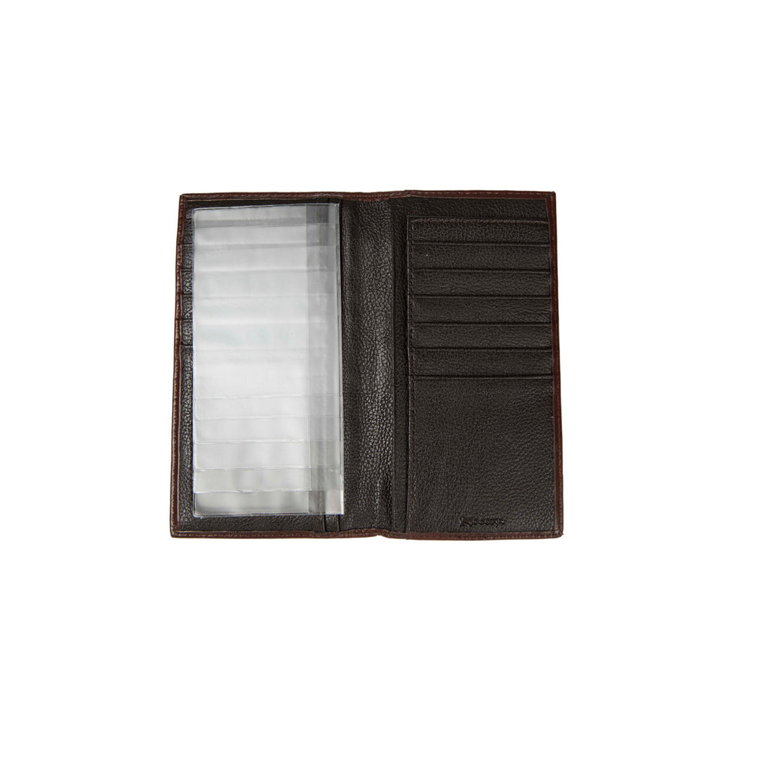 Nocona Men's Tooled Overlay Rodeo Checkbook Wallet - Brown Ivory