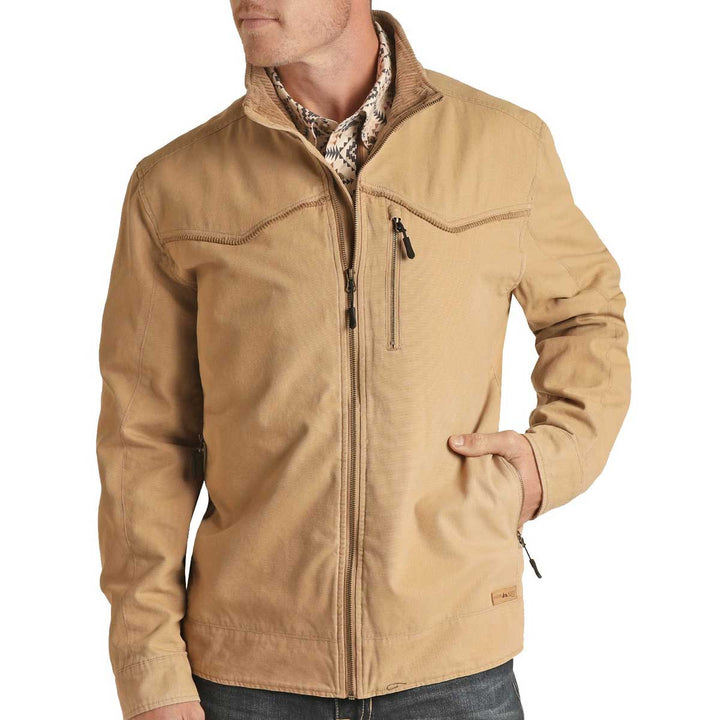 Powder River Outfitter Men's Concealed Carry Cotton Canvas Jacket - Tan