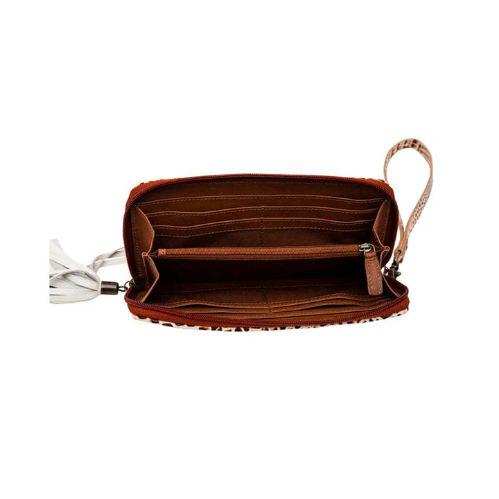 Myra Bag Women's Arcana Cotton & Leather Wristlet Wallet