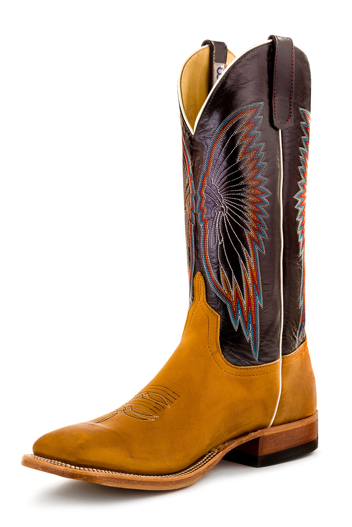 Anderson Bean Men's Crazy Horse Western Boots - Rust