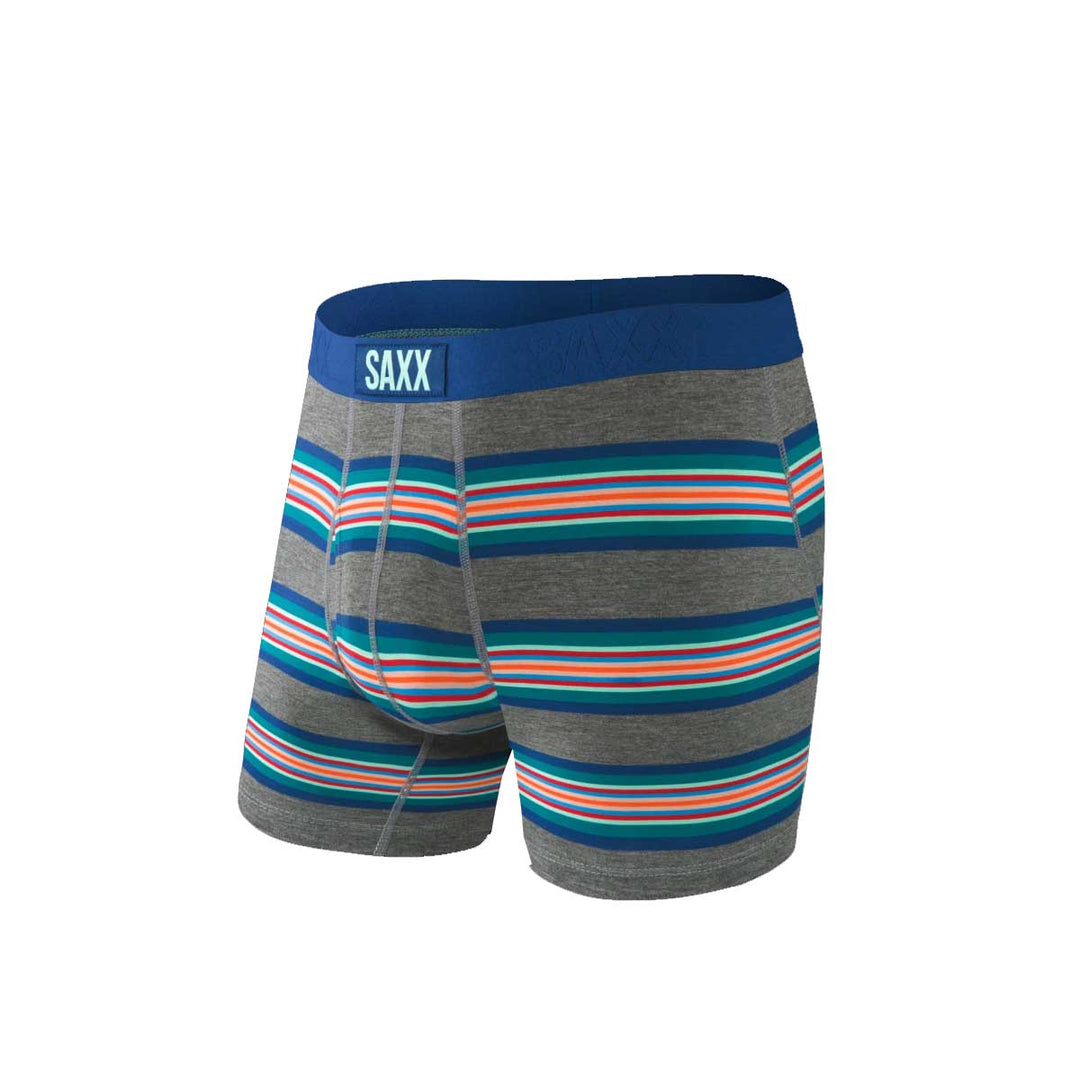 Saxx Underwear Ultra Boxer Brief - Grey Banner Stripe