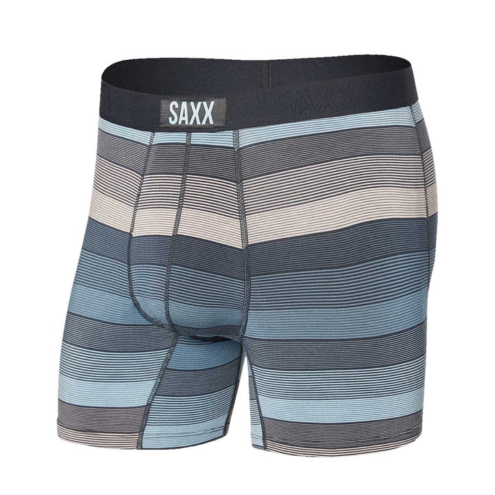 Saxx Men's Vibe Boxer Briefs - Hazy Stripe Washed Blue