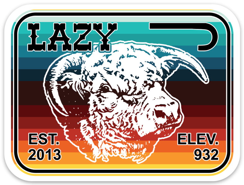 Lazy J Ranch Wear Serape Elevation Sticker