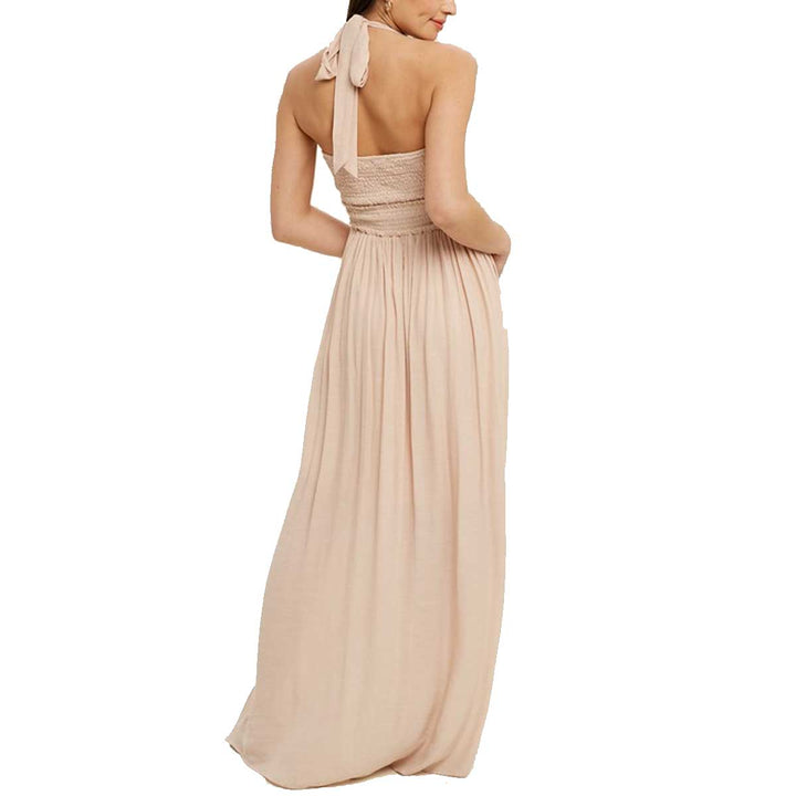 Wishlist Women's Smocked Halter Maxi Dress - Blush