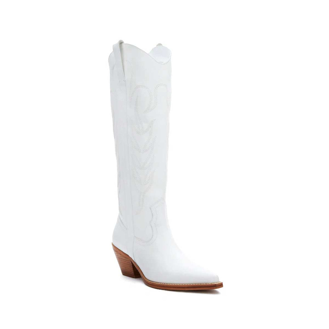 Matisse Women's Coconuts Agency Tall Cowboy Boots - White