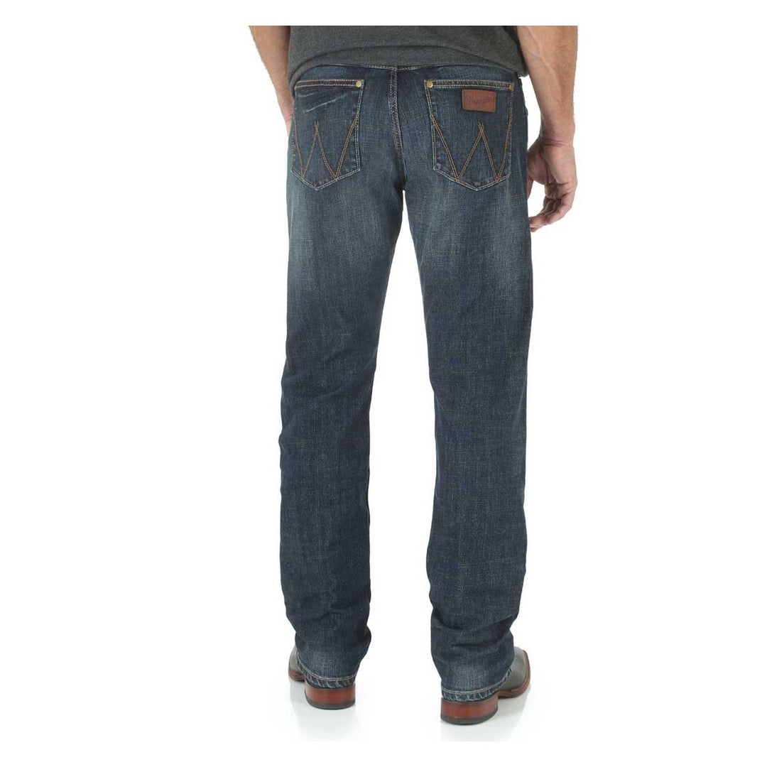 Wrangler Men's Retro Premium Denim Slim Fit Straight Leg Jeans