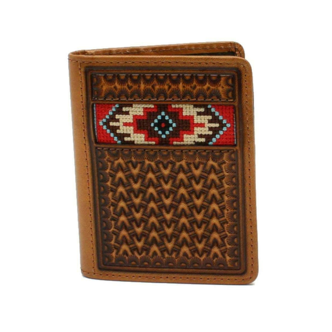 Ariat Men's Embroidered Bi-fold Rodeo Wallet - Aztec Inlay