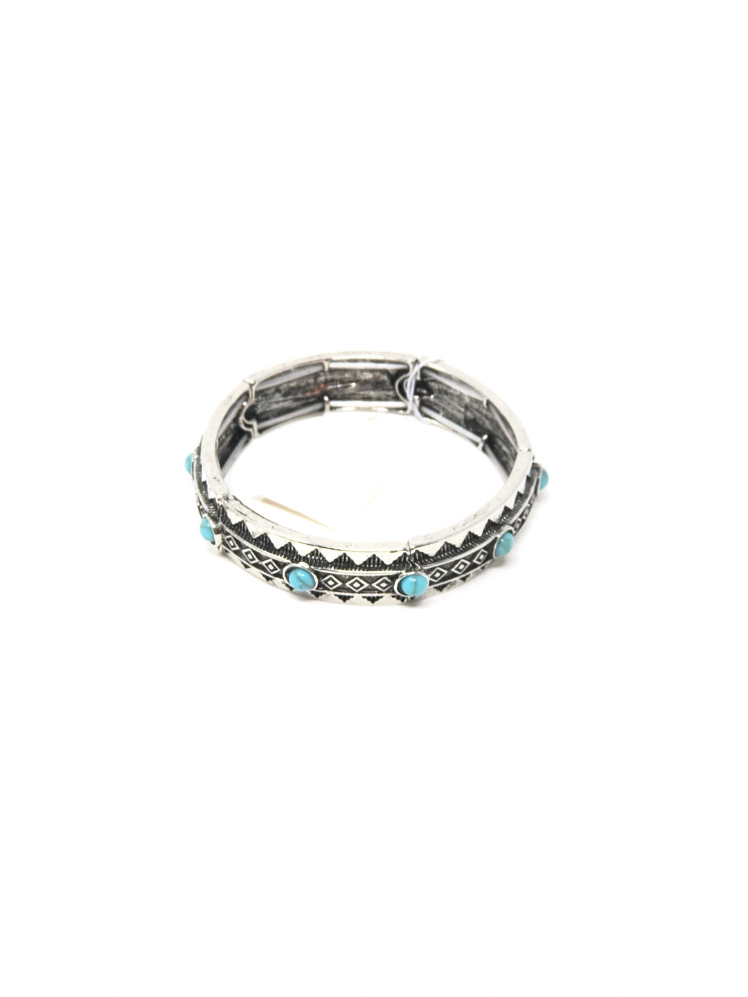 Silver and Turquoise Western Bracelet