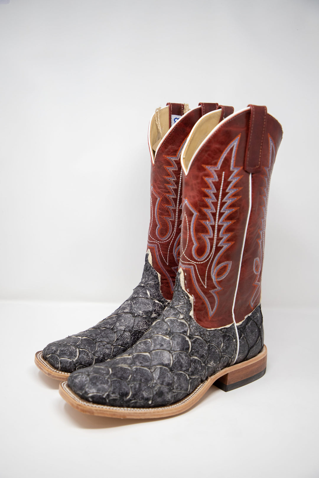 Lazy J Exclusive Anderson Bean Men's Slick Bass Fish Red Explosion Men's Boot