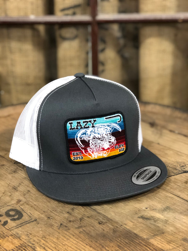 Lazy J Ranch Wear Grey & White 4" Serape Elevation Cap