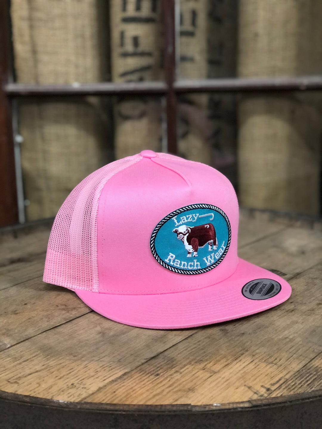Lazy J Ranch Wear Pink & Pink 4" Original Patch Cap