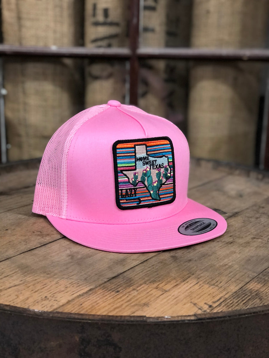 Lazy J Ranch Wear Pink & Pink 4" Home Sweet Texas Cap Lazy J Ranch