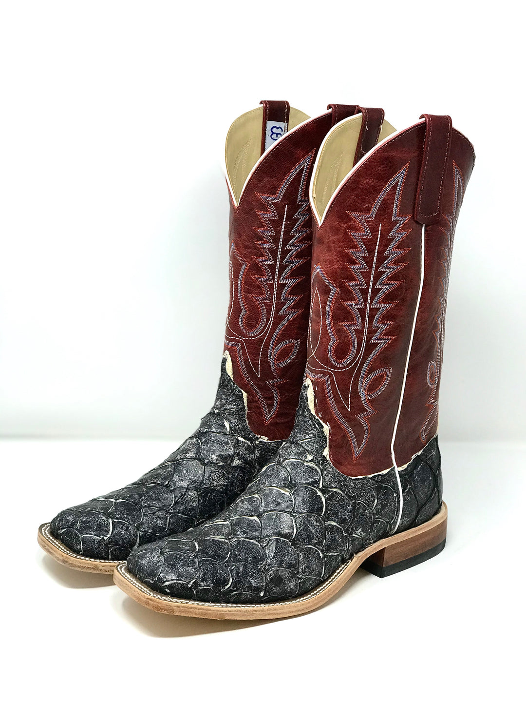 Lazy J Exclusive Anderson Bean Men's Slick Bass Fish Red Explosion Men's Boot